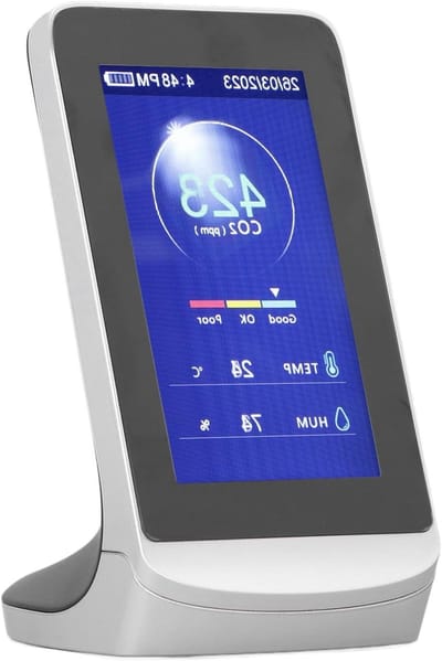 3 in 1 Monitor For Indoor Air Quality, WIFI CO2 Detector Humidity Temperature Monitor Portable CO2 Monitor Air Quality Meter Carbon Dioxide Detector For Home Office Or School