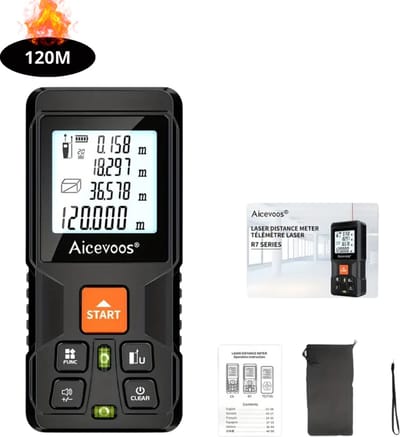 Livano Laserafstandsmeter - Laser - Afstandsmeter - Afstandmeter - Rangefinder - Digitale Meetlint - Precisiegereedschap - 120 Meter