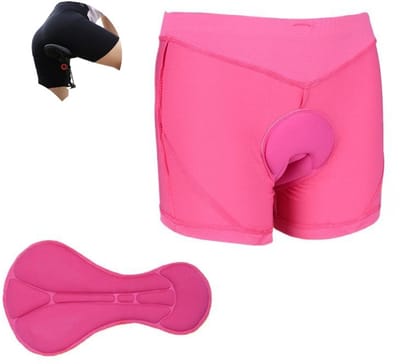 Fietsonderbroek - Fietsonderbroek dames met zeem - Fiets onderbroek met zeem - E bike - Fietsondergoed – Wielerbroek - Extra Zacht - Roze - LOUZIR