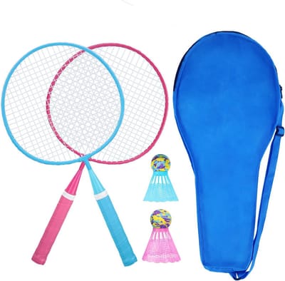 Badmintonset voor 2-4 Spelers - Rackets, Shuttles en Draagtas inbegrepen - Geschikt voor Volwassenen en Kinderen - Familie Achtertuin Sportspel