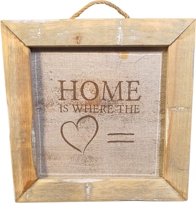 Houten tegel / Schilderijtje - Home is where the heart is - Schilderij - Wooden tile - Woonaccessoires - Woonaccessoire - Wandhanger - Wand decoratie - Kunst - Schilderkunst - Artist - Decoratie - Landelijk - Sfeer - Huiselijk - Thuis - Hart - Living