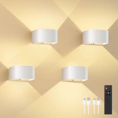 LED Wandlamp met Bewegingssensor en Afstandsbediening - Oplaadbare Wandlampen voor Binnen