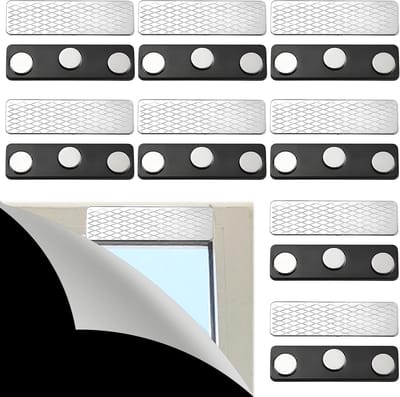Magnetische Gordijnsluitingen - 8 Paar, Ideaal voor Woonkamer en Slaapkamer, Sterke Magneten met Adhesief voor Gemakkelijk Gebruik