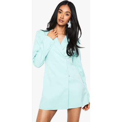 boohoo Dames Gestructureerde oversized wrap-over blazer jurk | Mint | Maat: 8