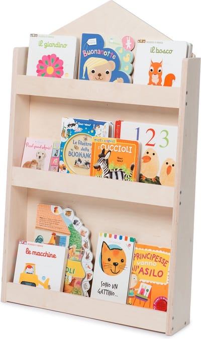 Mobli Dotty Natural huis boekenkast Montessori multiplex 60x95x13cm