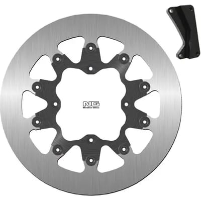 Set van combinatie van een solide zwevende schijfrem voor een motorfiets en montagebeugels. NG Brake Disc 732SPK13