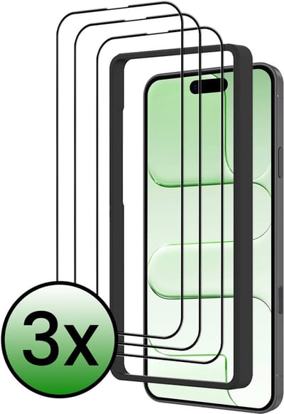 Screenprotector - 3 Stuks Geschikt voor Apple iPhone Air - Met Installatie Frame - Beschermglas - Gehard Glas - Tempered Glass - Screen Protector