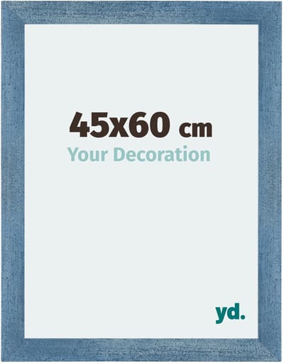 Your Decoration - Puzzellijst 45x60 cm - Helder Blauw Geveegd - Puzzellijst 500-1000 stukjes - MDF Fotolijst - Mura