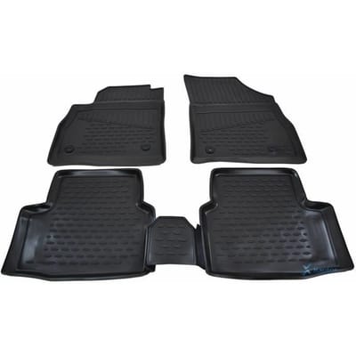 Tapis De Sol En Caoutchouc 3D - J&J AUTOMOTIVE - Opel Astra K 2015-2021 - Noir - Sur Mesure - Antidérapant noir