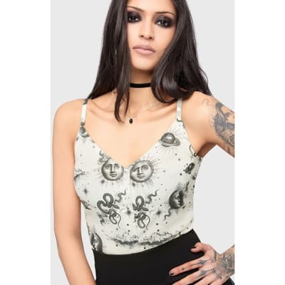 Killstar - Gothic Top - Celestial Summer - Celestial Night - M tot 4XL - voor Vrouwen - crème