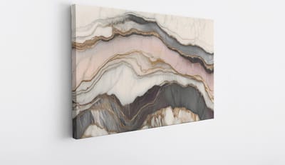 Saammp Canvas Schilderij - Pastel - Kunst - Abstracte wanddecoratie- 40x30 - Foto op canvas - Wanddecoratie - Muurdecoratie Woonkamer - Kantoor Decoratie