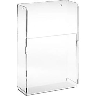 Wandfolderhouder - plexiglas - B 170 x D 75 x H 240 mm - transparant - voor A5 formaat - set van 2 stuks