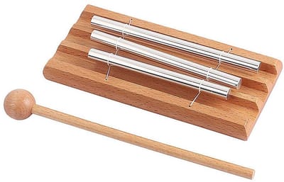 Dailygoods- Meditatieklasbel Aangenaam Geluid - Klokkenspel - Geluidstherapie - Yoga - Klasbeheer - Massief Gepolijst Aluminium