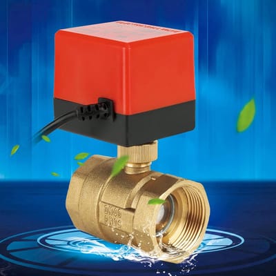 Motorische Kogelkraan - Elektrische Klep - Water Regulatie - Messing Constructie - DN40 G1-1/2 - Zilverkleurig