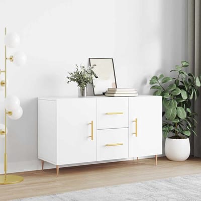 vidaXL - Dressoir - 100x36x60 - cm - bewerkt - hout - wit
