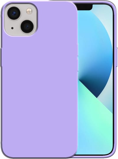 Smartphonica Siliconen hoesje voor iPhone 13 case met zachte binnenkant - Paars geschikt voor iPhone 13