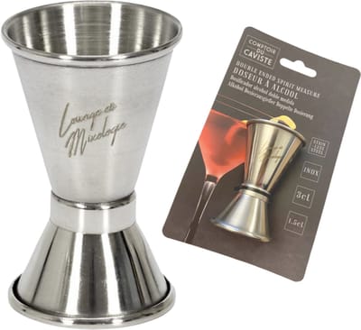 Maatbeker Cocktail - 30ml / 15ml - Barmaatje - Drankmaatje - RVS Barmaat - RVS - Cocktail Maatje - Drinkmaatje - Maatbeker - 3cl - 1.5cl - Sterke drank - Alcohol Maatbekertje - INOX - Roestvrij Staal - Zilver