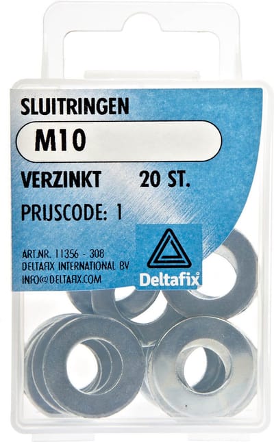 Deltafix - Sluitringen m10 verz 20st