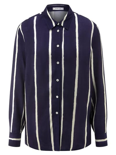 Lange blouse lange mouwen Van Peter Hahn blauw