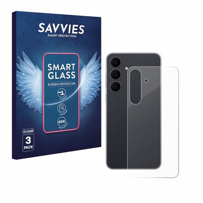 3 Stuks Savvies Screenprotector - geschikt voor Samsung Galaxy S25 FE Enterprise Edition (Achterkant) - beschermfolie glas transparant