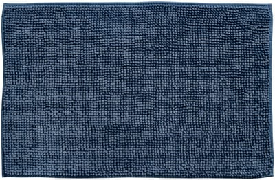 Badmat Indiana Blauw 50x78 cm – Zachte Chenille Badmat Rechthoek – Luxe Douchemat – Sneldrogend & Waterabsorberend – Oeko-Tex Gecertificeerd – Wasbaar