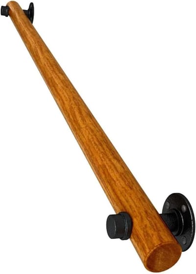 Houten Trapleuning - Wand Steun - Veiligheid Thuis - Massief Hout - 270cm - Natuurlijk Hout