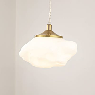 Lindby - hanglamp - 1licht - Glas, ijzer - H: 8.5 cm - G9 - wit