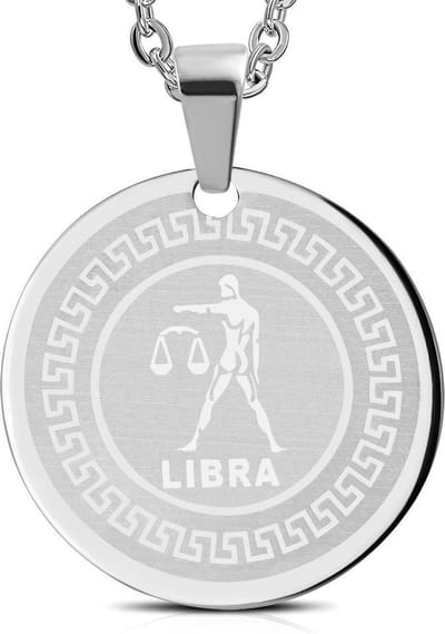 Amanto Ketting Weegschaal - 316L Staal - Horoscoop - ∅30mm - 60cm