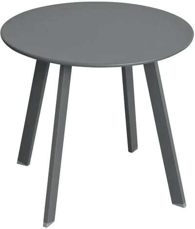 Hesperide Bijzettafel/tuin tafel Saona - metaal - donkergrijs - D50 x H45 cm - voor buiten