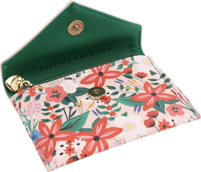 CGB Giftware PAINTED & PRESSED Womens/Ladies Floral Coral Purse