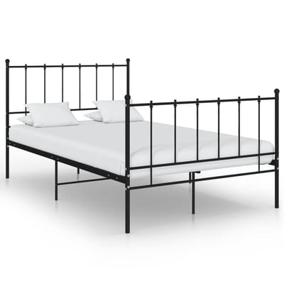 vidaXL - Bedframe - metaal - zwart - 120x200 - cm