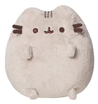 Zittende Knuffel - Pluche Kat - Decoratie Kamer - Gemaakt van gerecycled plastic - 13 cm - Grijs