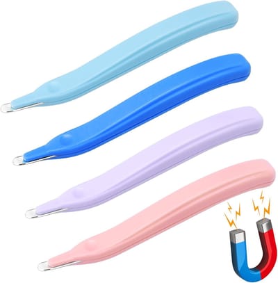 4-Delige Set Magnetische Nietjesverwijderaars - Staple Remover - Handig voor Bureau Accessoires - 4 Kleuren - Efficiëntie en Organisatie - Compact en Lichtgewicht - Voor Thuis, School en Kantoor
