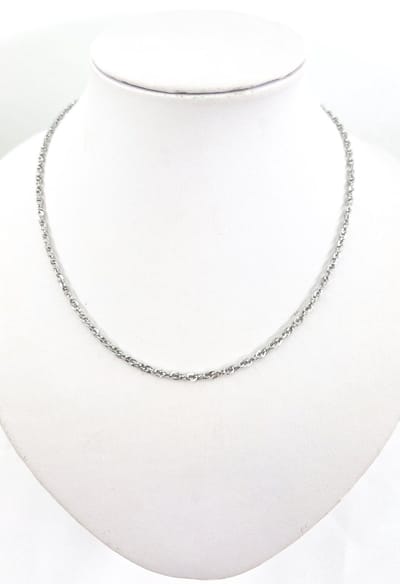Halsketting - RVS - Stalen Kabelketting - L 45cm - D 2.5mm - prachtige te combineren met of zonder hanger - Vrouw.