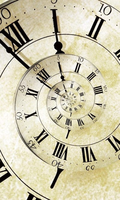 Fotobehang - Spiral Clock 150x250cm - Vliesbehang
