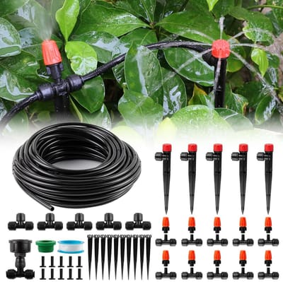 Automatische Druppelirrigatieset voor Tuin en Planten - 20 m Slang en Instelbare Druppelaars