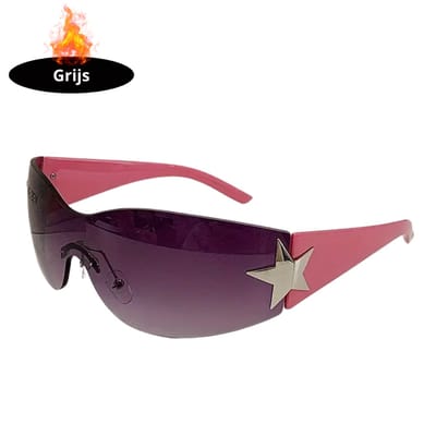 Livano - Festival Bril - Rave - Space - Techno - Freaky Glasses - Heren - Dames - Zonnebril - Grijs