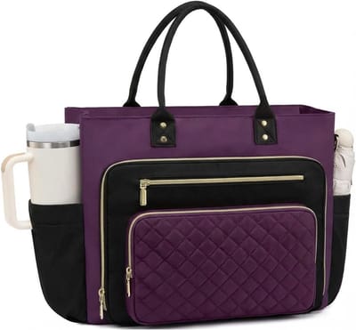 Grote Waterdichte Laptop Tas voor Werk en School, 15.6 Inch, Geschikt voor Documenten en Laptops, Ideaal voor Verpleegkundigen en Moeders