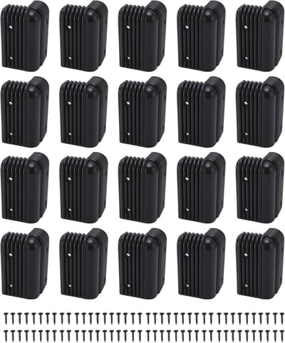 Luidspreker Hoekbeschermers - Kast Hoekwachten - Apparatuur Beschermen - Verdikt Plastic Materiaal - 20 stuks - Zwart