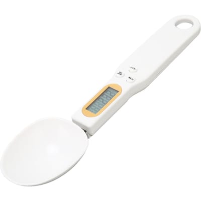 Digitale Lepelweegschaal Multifunctioneel Hoge Nauwkeurigheid 500g 0.1g Oplaadbare Elektronische Voedselweegschaal met LCD-display white