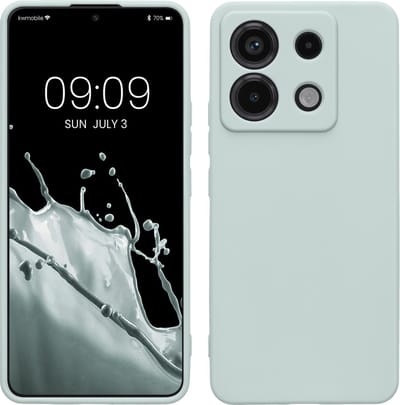 kwmobile telefoonhoesje geschikt voor Xiaomi Redmi Note 13 Pro 5G / Poco X6 5G - Hoesje voor smartphone - Precisie camera uitsnede - In cool mint
