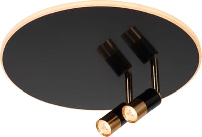 Lucide JUBEL - Plafonnière (Plafondlamp) - Ø 40 cm - LED - CCT - 2500K/3000K - Zwart chroom