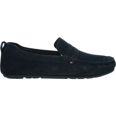 Tommy Hilfiger - Heren Instappers Suede Mocassins - Blauw - Maat 41
