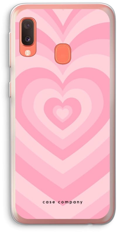 Case Company® - Hoesje geschikt voor Samsung Galaxy A20e hoesje - Hart Roos - Soft Cover Telefoonhoesje - Bescherming aan alle Kanten en Schermrand