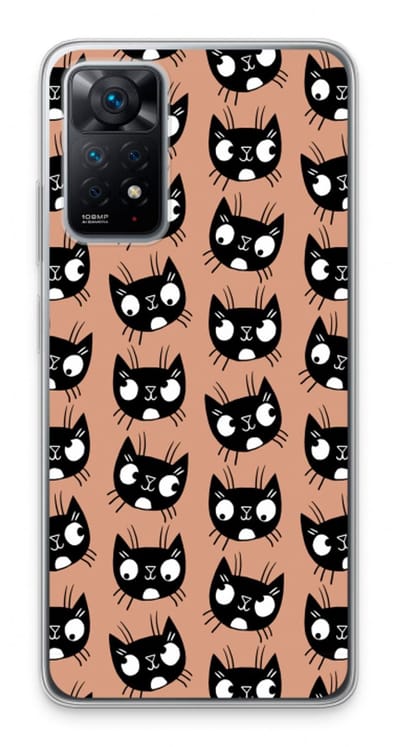 Case Company® - Hoesje geschikt voor Xiaomi Redmi Note 11 Pro hoesje - Kat - Soft Cover Telefoonhoesje - Bescherming aan alle Kanten en Schermrand