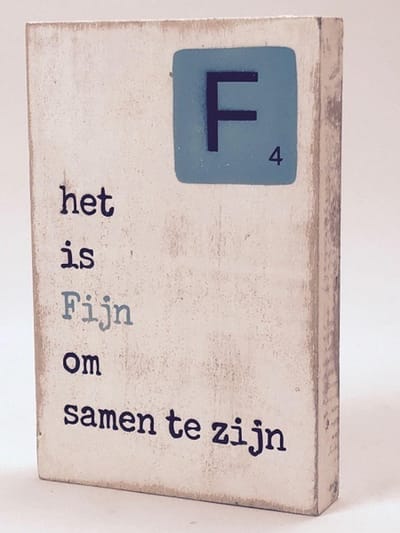 Tekstblok 10x15 2 cm dik Fijn