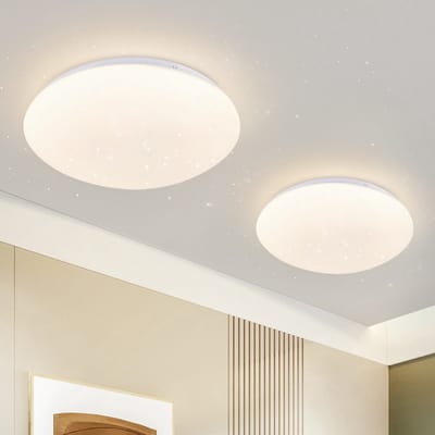 NETTLIFE Plafondlamp LED - 2 Stuks - Wit - rond - 4000K Neutraal wit Licht - Ø 16.5 cm - moderne Woonkamerlamp - 5W - voor Keuken | Gang | Kinderkamer | Slaapkamer