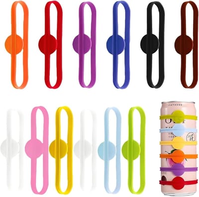 12 Stuks Siliconen Glazenmarkers voor Wijn- en Waterglazen - Ideaal voor Feestjes en Cocktails, Herbruikbaar en Kleurvol