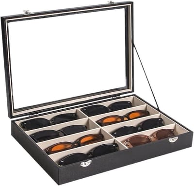 Zonnebril Organizer - Brillenhouder Opbergdoos - Brillen Opbergen - Ruimtebesparend Ontwerp - 138 x 95 x 24 inch - Zwart