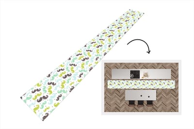 Keukenloper - Keukenmat - Patronen - Snor - Kleuren - 400x50 cm - Keuken vloerkleed
